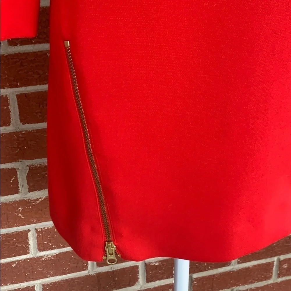 J Crew zippered red dress